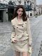 Hollinna Stylish Outdoor Trench Coat Suit Dress for Women, Spring and Autumn, Modern Fashion, High-End Feel, Petite Two-Piece Set