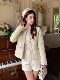 Hollinna Exquisite Wool Chanel-Style down Jacket for Women, Autumn/Winter 2025 New Model, Luxurious Style, Fleece-Lined and Thickened