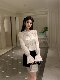Hollin Palace-Style Rhinestone Chain Puff Sleeve Tencel Shirt for Women 2025 Spring and Summer New Style Noble Style Shirt Top for Women