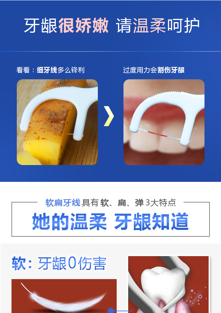 [齿美露软扁牙线]