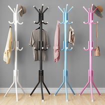 Simple floor-to-ceiling coat rack Household economical fashion hanger Living room bedroom single rod clothes rack storage rack