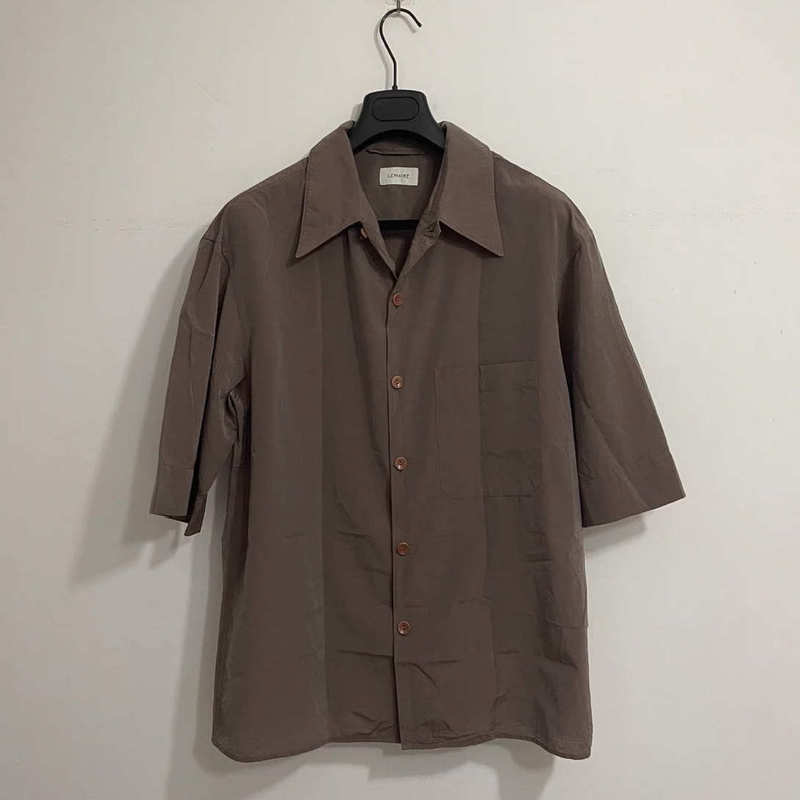 Lemaire Style Shirt, Old Money Style Brown Shirt