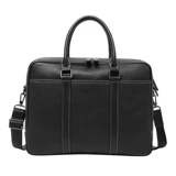 Вместительная и большая кожаная сумка на одно плечо, ноутбук, из натуральной кожи, воловья кожа, бизнес-версия