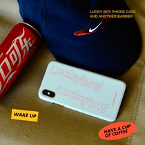 AndAnotherBarber lucky boys and girls original iPhone mobile phone hard case half pack ins sweet cool couple