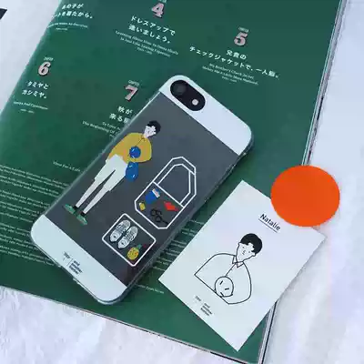 AndAnotherBarber Natalie original iPhone6x11pro transparent mobile phone protective case Couple gift