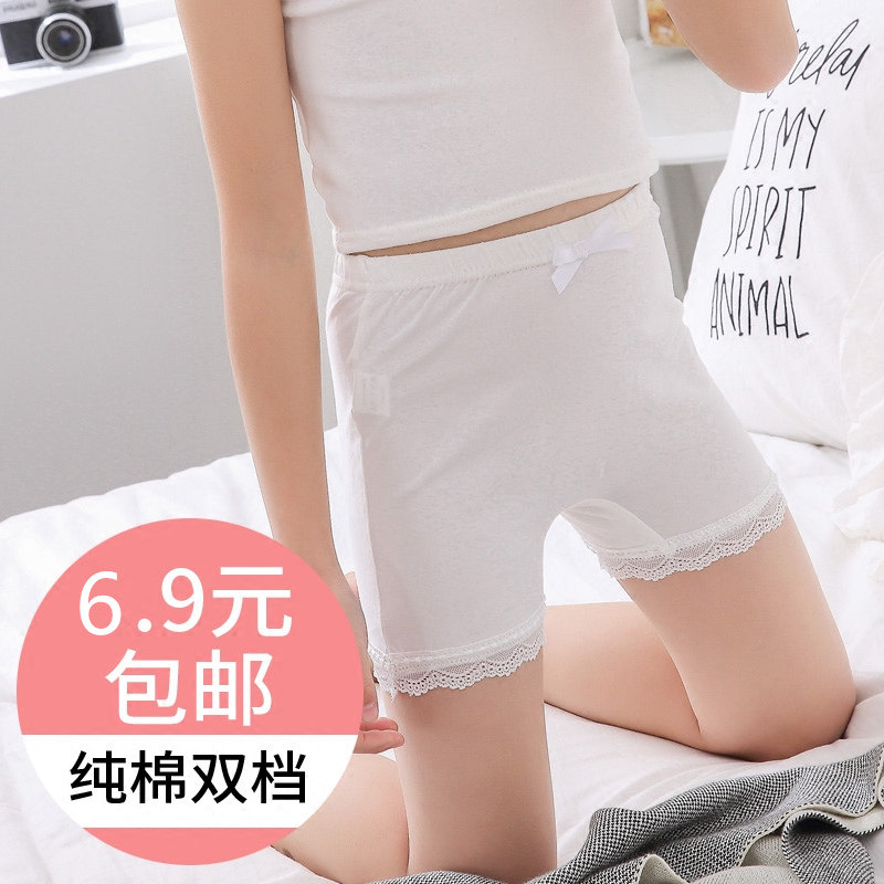 Girls' safety pants anti-wear female summer children cotton boxer briefs big children double crotch insurance pants baby shorts