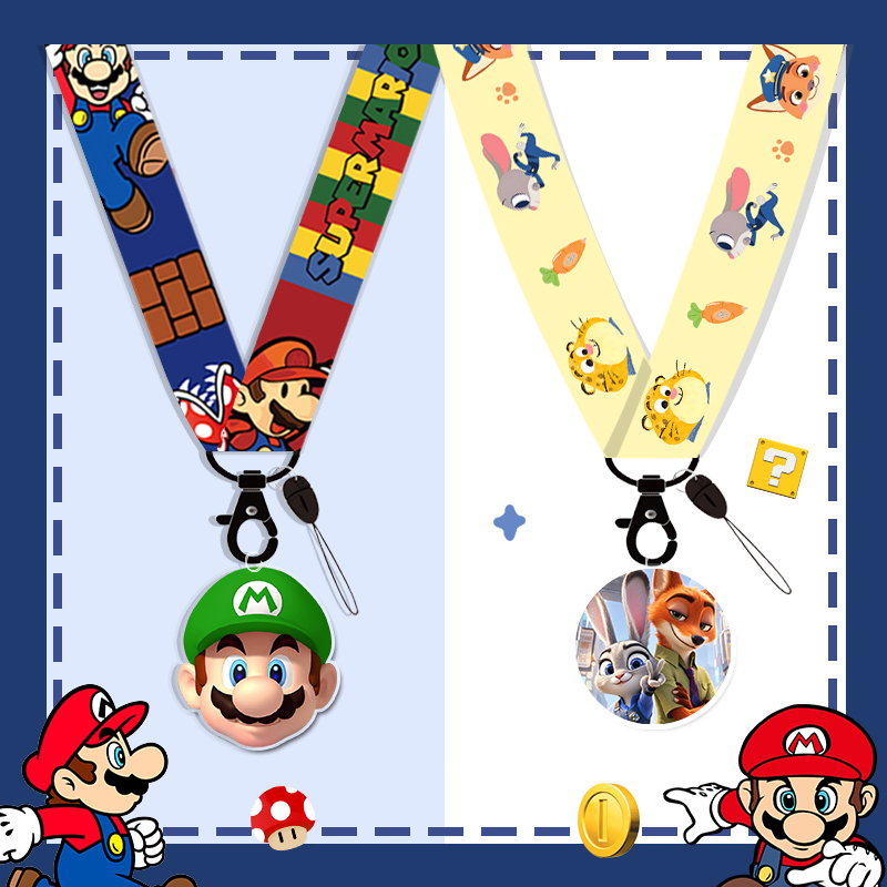 Cartoon Anime Phone Lanyard Portable Neck Strap Wrist Strap Key Card Holder Cute Lanyard Id Card Holder Strap
