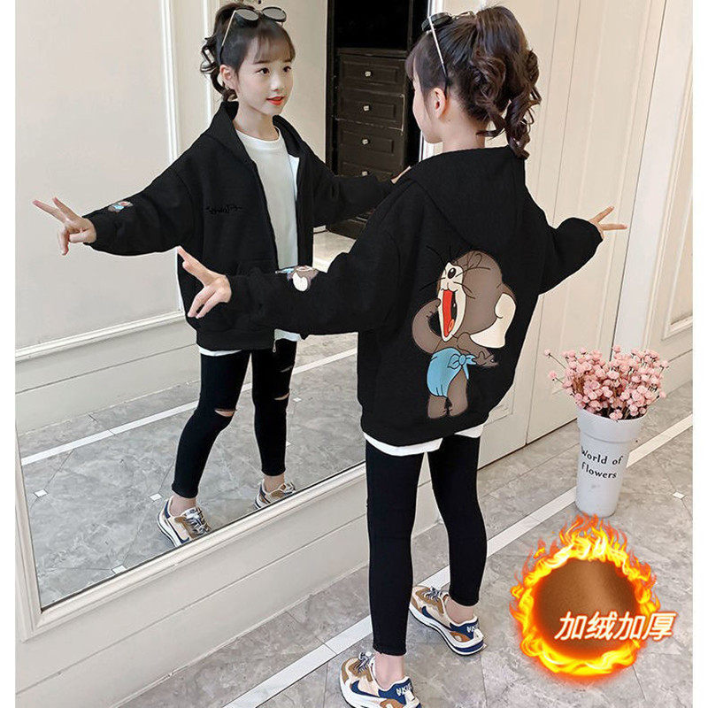 Girls' autumn sweater 2022 new Korean version of the fashionable Western style loose children's spring and autumn middle-aged girls' tops