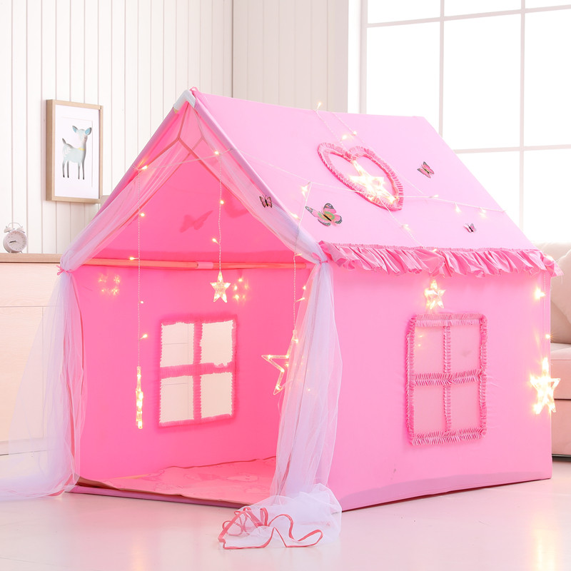 Children's tent Indoor princess ins wind dollhouse Girl small house Sleeping bed artifact Solid wood game house