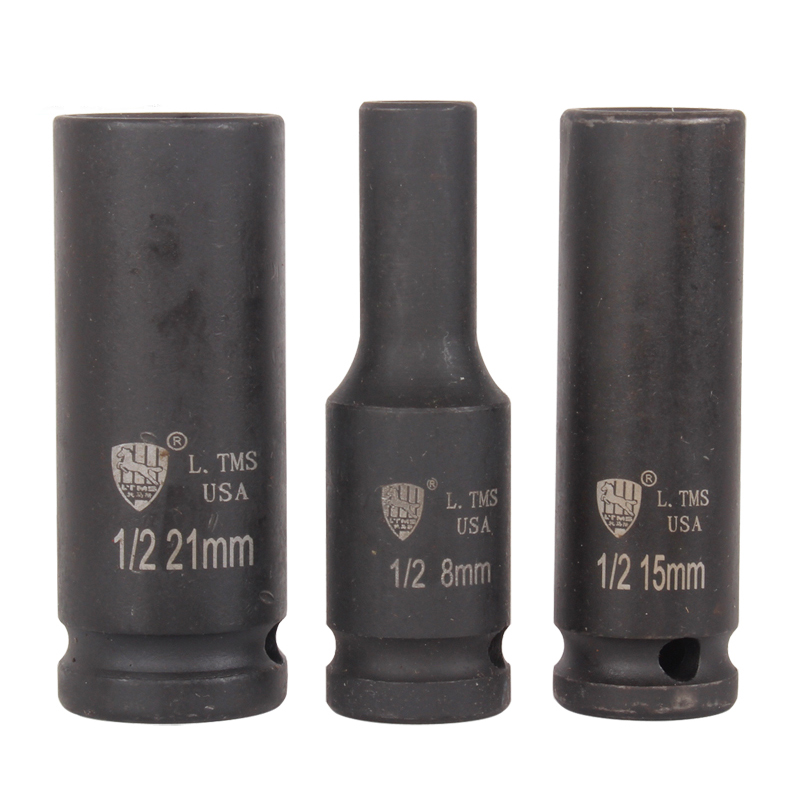 1 2 Pneumatic lengthened sleeves 12 5mm Head sub-frame Sub-work Electric wrench Wind cannon Outer hexagonal sleeve Head 78mm 