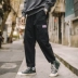 Rabbit Xiansen Quần áo bảo hộ lao động mùa xuân và mùa thu Quần nam Tide Thương hiệu Nhật Bản Retro skateboard Loose Straight Casual Casual Quần thường - 3/4 Jeans