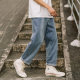 Tu Xiansen 2024 ຍີ່ຫໍ້ trendy ອາເມລິກາລ້າງ jeans ກາງເກງຂາຍາວສີຂາວຂອງຜູ້ຊາຍບາດເຈັບແລະ versatile ກາງເກງຍາວຂອງຜູ້ຊາຍ