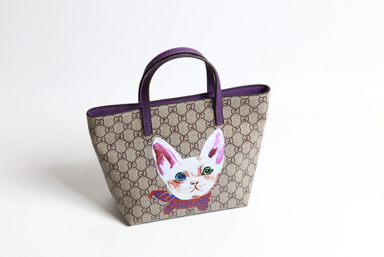 2018 làn sóng mới Hàn Quốc phiên bản của in hoang dã hình con chó hình con mèo shopping bag tote bag ladies túi xách túi nhỏ nữ balo du lịch