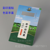 Customized PVC surface paste PC panel high temperature resistant PET self-adhesive label instrumentation button drum bag frosted