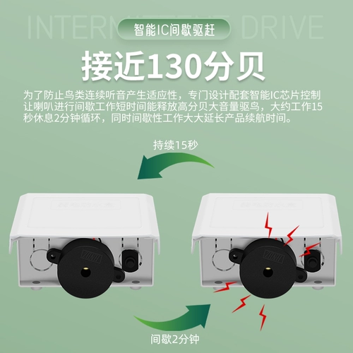 Артефакная артефакта с птицей Солнечная энергия, толкающая птица, боящаяся птицы, сельскохозяйственные угодья для рыбного пруда -воробья с антикордом с высоким уровнем звука