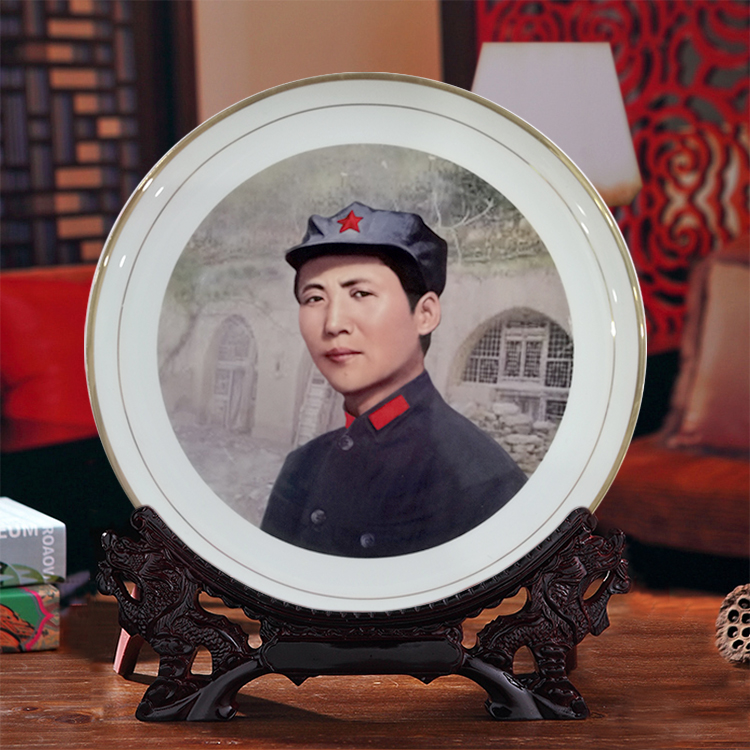 Mao Mao Zedong tượng chủ tịch trang trí tuyệt vời trang trí treo tấm văn phòng bàn tấm gốm sứ Jingdezhen decor phòng ngủ
