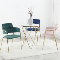 Wrought iron plating coffee table and chairs red tea shop tables and chairs