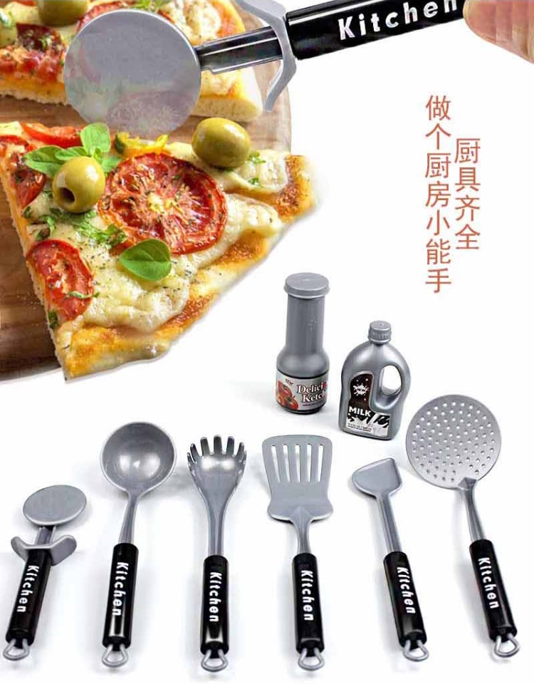 Nhà thiếu nhi, cắt đồ chơi trái cây, bé trai và bé gái, bếp mô phỏng, nấu ăn, bếp, cắt, trái cây và rau quả, bộ dao kéo - Phòng bếp kệ đựng gia vị bằng gỗ