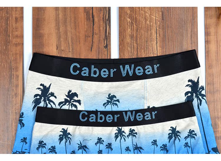 Caber chính hãng Kabali cặp đồ lót cotton Cá tính thời trang nam phẳng góc nữ tam giác thoải mái giữa đồ lót hàng hiệu