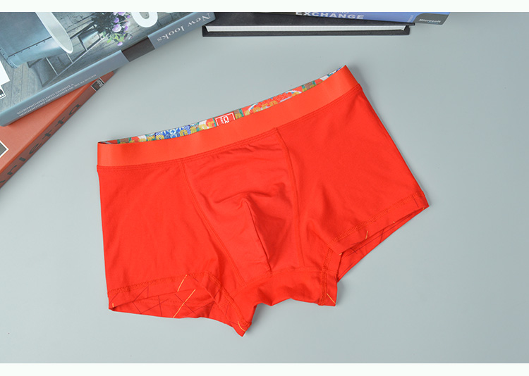 Caber Cabernet vài bộ đồ lót màu đỏ đỏ năm sinh modal cotton nam võ sĩ quyền anh tam giác 5953 3953 đồ lót cho người béo