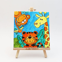 diy digital acrylic cartoon oil painting girl boy model DW simple animal coloring hand-painted oil painting frame