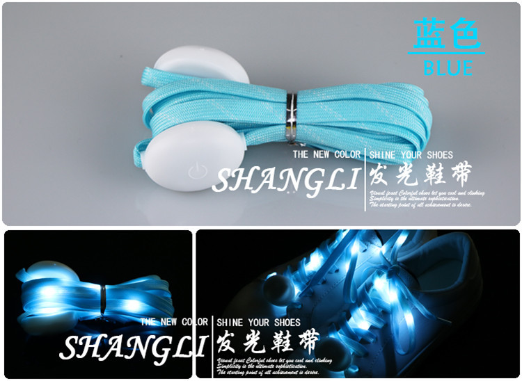 LED ánh sáng điện tử đầy màu sắc ren trượt băng flash luminous luminous ren lười biếng ren người thủy triều với huỳnh quang ren dây giày adidas