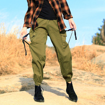  Outdoor new womens loose overalls hiking light outdoor casual pants breathable small pants fashion net red tide pants