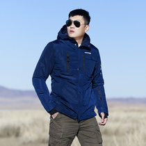  Outdoor new mens single and double board ski clothes warm and breathable casual cold-proof cotton clothes hiking mountaineering travel leisure