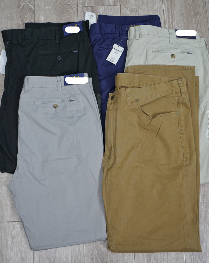 Foreign trade spring and autumn men's plus fat large size loose trousers high waist pure cotton straight casual pants fat man pants 300 catties
