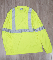 Foreign trade outdoor casual mens large size reflective safety long sleeve T-shirt 3m luminous safety T-shirt work clothes