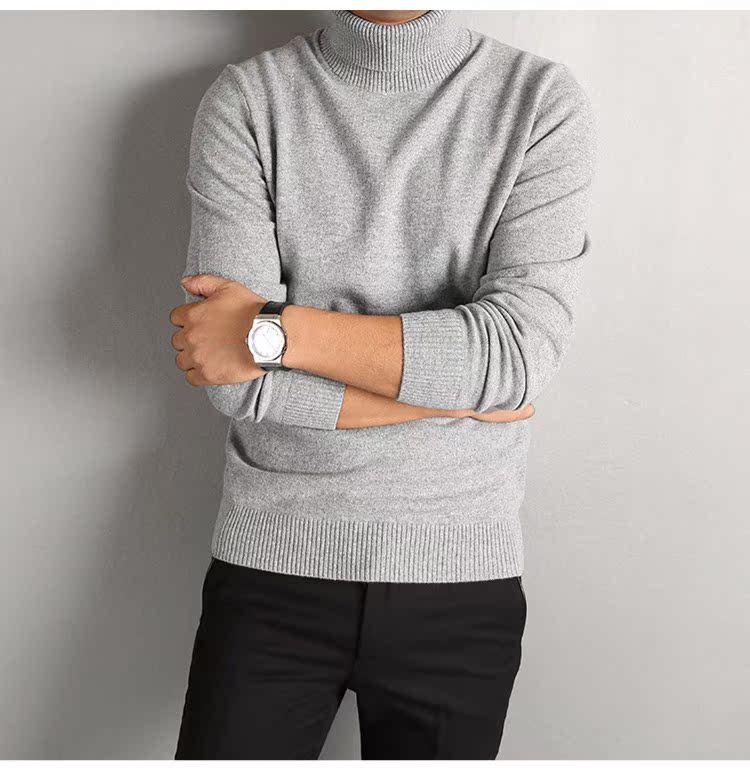 Mô hình cơ bản cao cấp linh hoạt Chất lượng cao len cashmere nam cao cổ áo len cashmere quần áo unisex