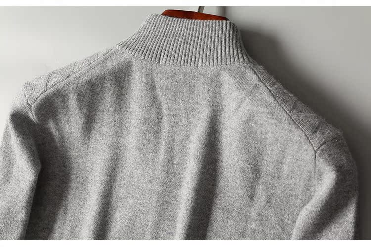 Cao cấp người đàn ông kinh doanh kim cương jacquard cao gram tinh khiết cashmere nam nửa cổ áo len cashmere áo len DAZ410