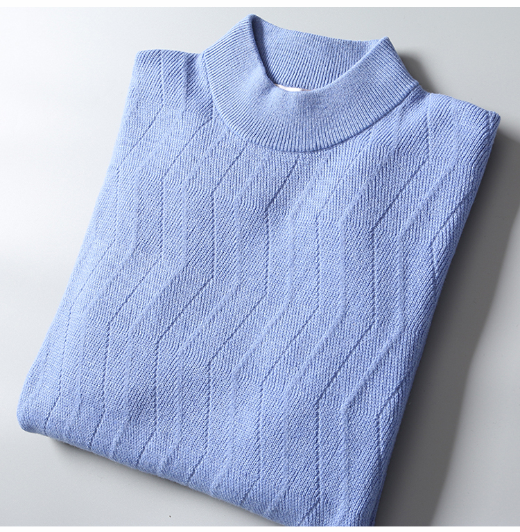 Ý thanh lịch chất lượng cao cashmere len nam nửa cao cổ áo thun áo len áo len DAZ364 áo len cổ tim nam