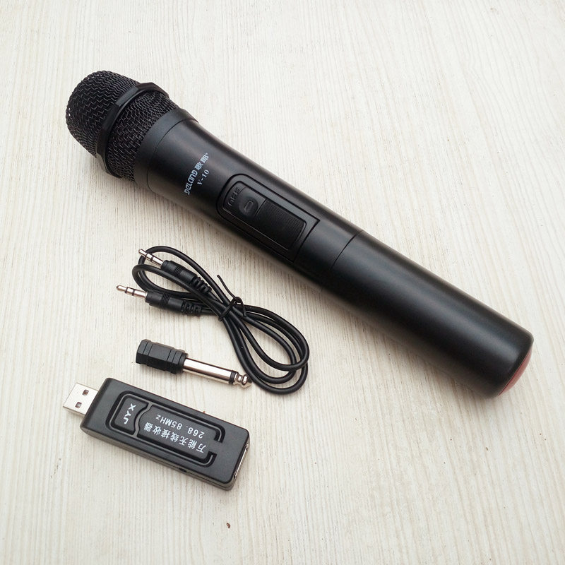 Universal smart wireless microphone outdoor general home receiver karaoke microphone singing one drag two