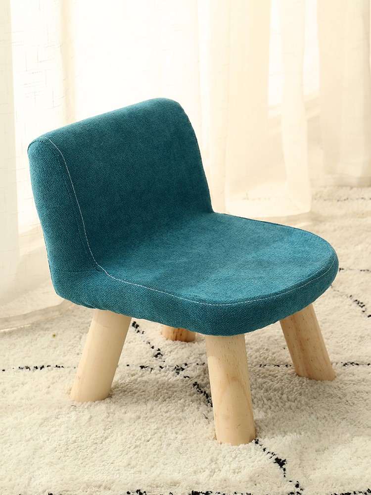 Small stool backrest, soft seat chair, adult sitting at home coffee table with backrest, washing clothes 40cm high and strong
