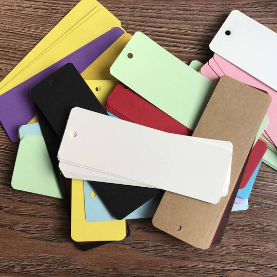 DIY Blank Note Cards, Hand-Drawn Graffiti Blank Paper Cards, Rounded Corner Punched Bookmarks, 100 Sheets, 1 Set