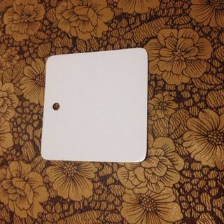 Square Tag White Small Label Clothing Tag Blank Paper Card Word Card Identification Card Tag Greeting Card