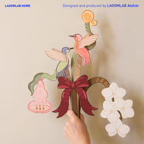 Double photo here LAGOMLAB plant hand-painted Bouquet Fragrance card flower ornaments art paper art display