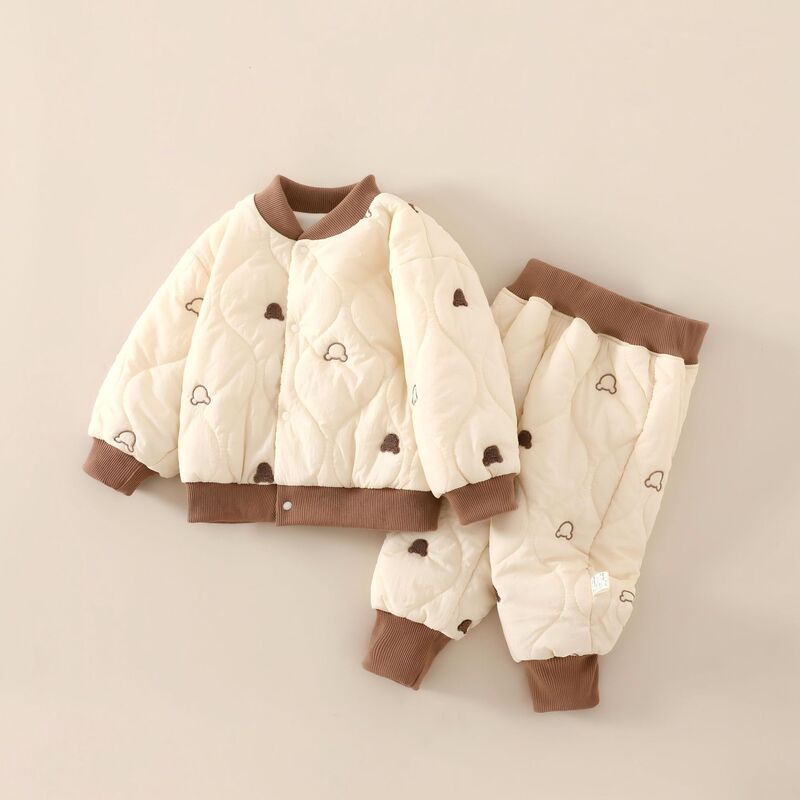 Baby Outerwear Cotton Clothing Set 120g Fleece-Lined Cotton Jacket 0-2 Years Old Male and Female Babies Autumn and Winter Thick Cotton Clothing Jacket Baby Outerwear Cotton Clothing Set 120g Fleece-Lined Cotton Jacket 0-2 Years Old Male and Female Babies Autumn and Winter Thick Cotton Clothing Jacket
