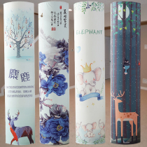 Cylindrical air conditioning dust cover cloth living room vertical elastic all-inclusive invisible zipper air conditioning cover vertical cartoon air conditioning cover