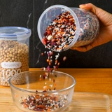 Большая прозрачная пластиковая герметичная банка для чая на дому