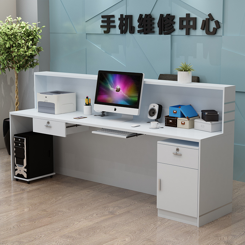 Simple mobile phone repair station workbench repair desk reception desk check-out counter