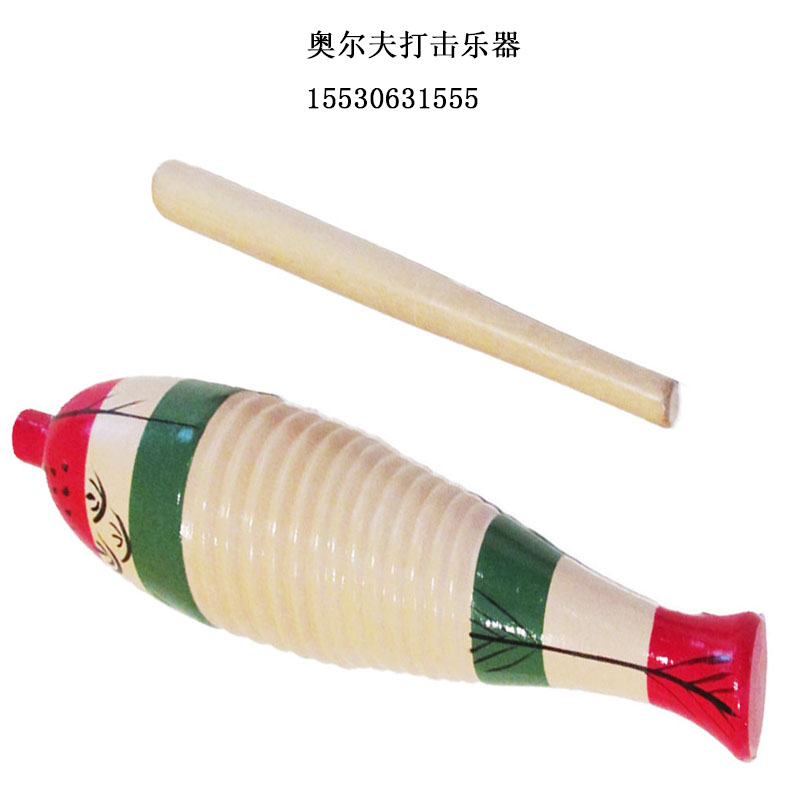 Company Promotions Orff children percussion instruments Music teaching aids fish frogs shave wood scraped baton frogs