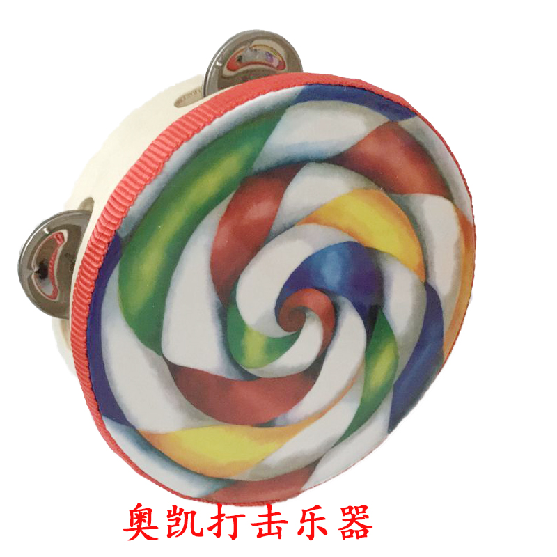 Khuyến mại bằng gỗ trẻ em tambourine Orff nhạc cụ đồ chơi mẫu giáo hoa tambourine sân khấu biểu diễn chuyên dụng - Đồ chơi nhạc cụ cho trẻ em bộ trống jazz drum cho bé