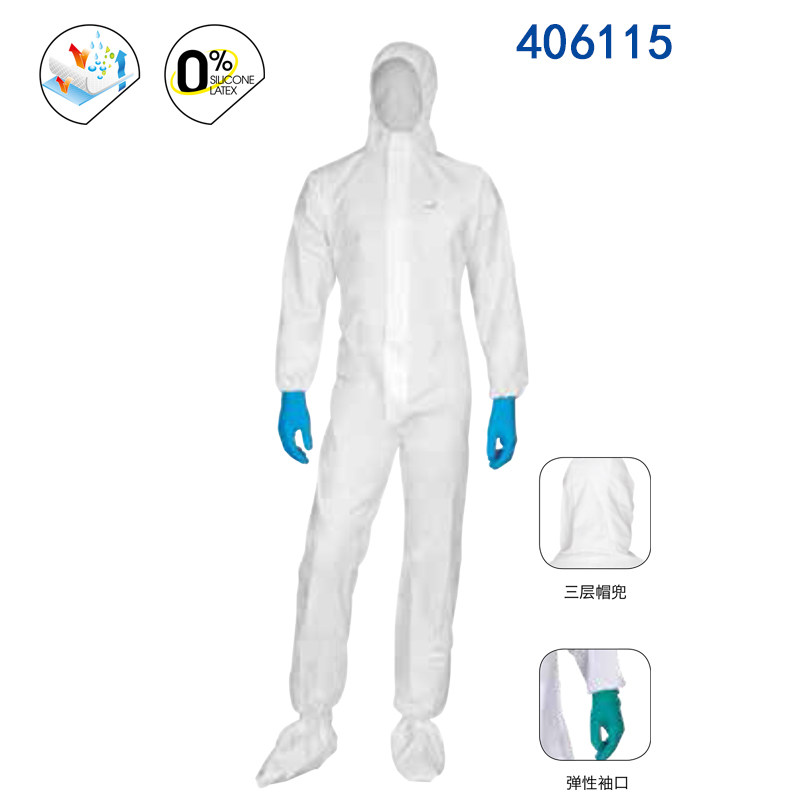 Deir Tower 406221 breathable antistatic 5 level anti-chemical suit protective clothing against dust particulate matter chemicals 