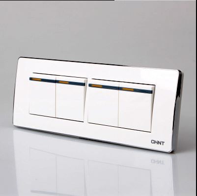 Chint 118 Type Wall Switch Socket Panel New5F Phantom Silver One/Two/Three/Four/Five/Six Gang Switch Double Control White Chint 118 Type Wall Switch Socket Panel New5F Phantom Silver One/Two/Three/Four/Five/Six Gang Switch Double Control White