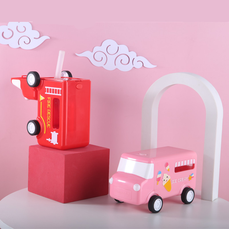 Gimmefun Jubilation Car Kettle Children's Water Cup Men and women Drink Cups Toddlers Milk Straws Cups Food Grade-Taobao