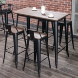 Прямоугольный железо длинный металлический металл на стене из нержавеющей стали балкон балкон на открытом воздухе высокий стол простые барные столы