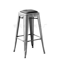 76 см высотой -первичный цветовой квадратный табурет+черная кожаная подушка