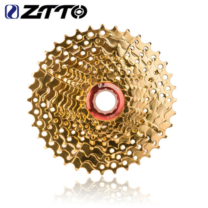 ZTTO Chasing 10 Speed Mountaineering Car Card Flywheel 11-36T Gold Color Carfly Compatible with Heimano Speed League